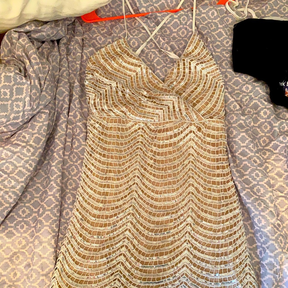 Silver lulus party dress